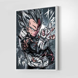 Blue God Vegeta Warm Wall Art
