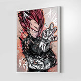 Red God Vegeta Warm Wall Art
