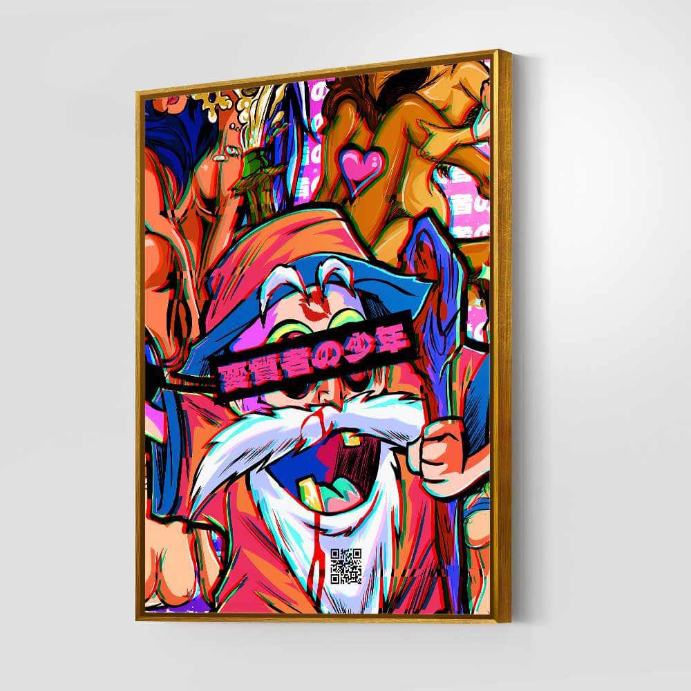 QR Pervy Boy NFT 03 Roshi Edition Wall Art