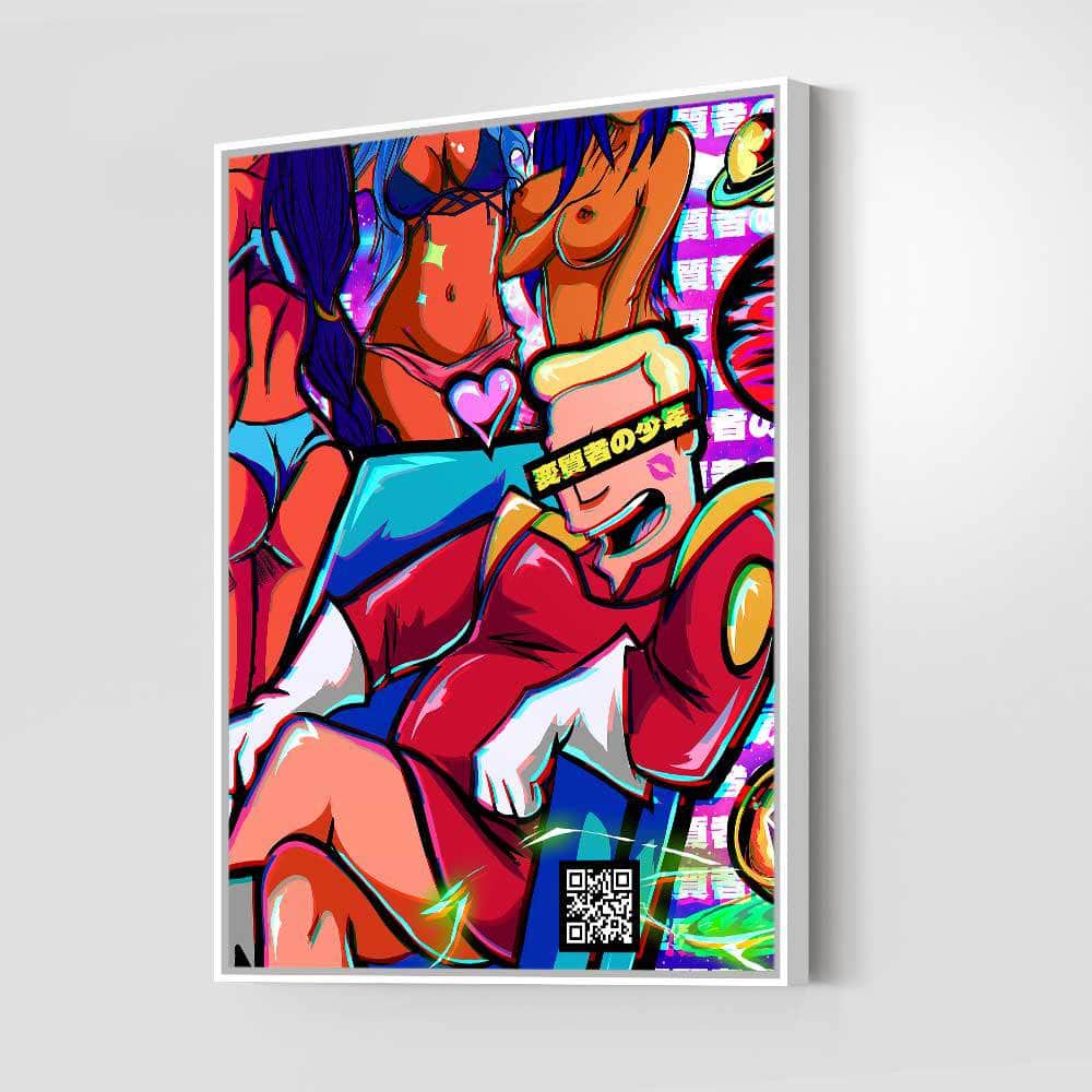 QR Pervy Boy NFT 11 Zapp Edition Wall Art
