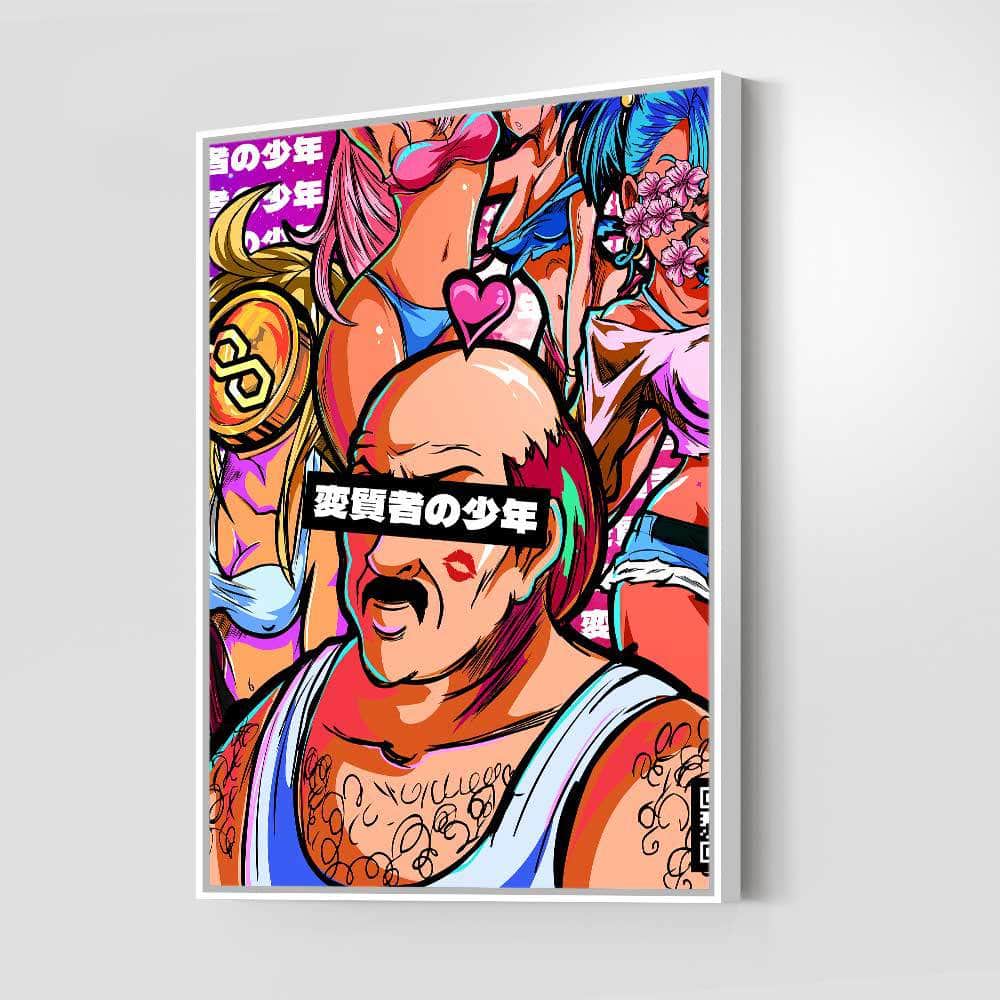 QR Pervy Boy NFT 26 Pervy Neighbor Edition Wall Art
