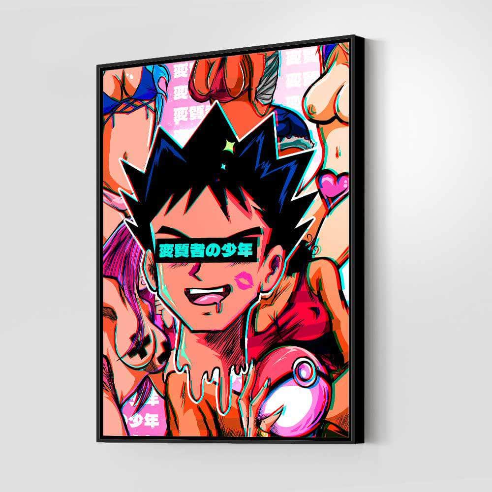 QR Pervy Boy NFT 10 Brock Edition  Wall Art