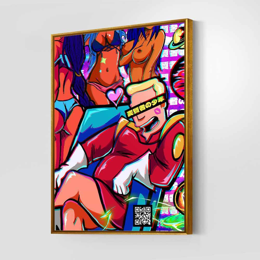 QR Pervy Boy NFT 11 Zapp Edition Wall Art