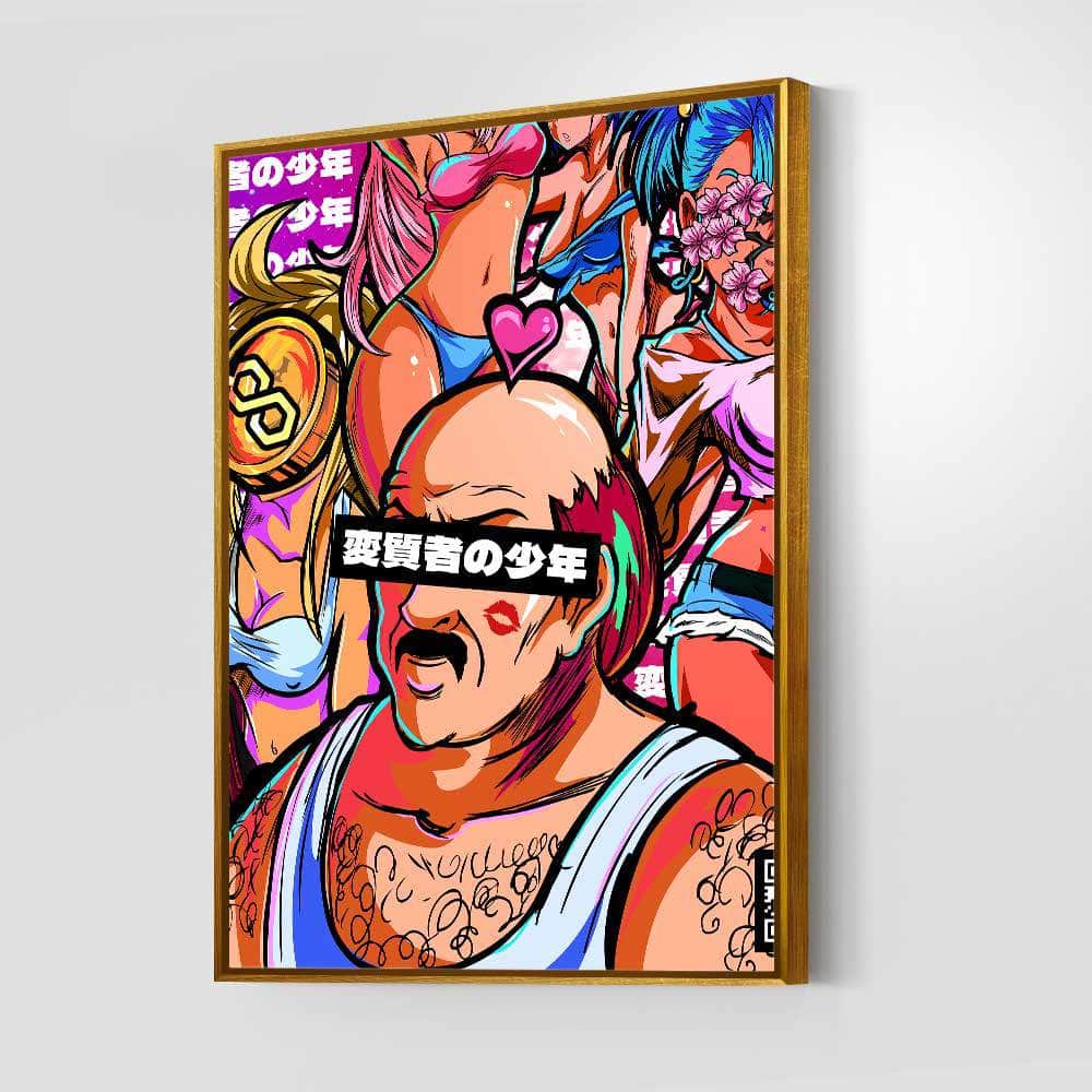 QR Pervy Boy NFT 26 Pervy Neighbor Edition Wall Art