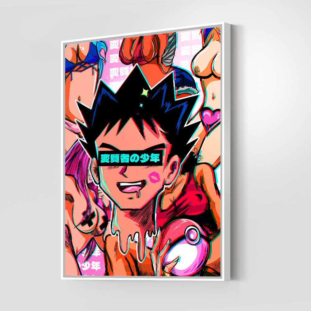 QR Pervy Boy NFT 10 Brock Edition  Wall Art