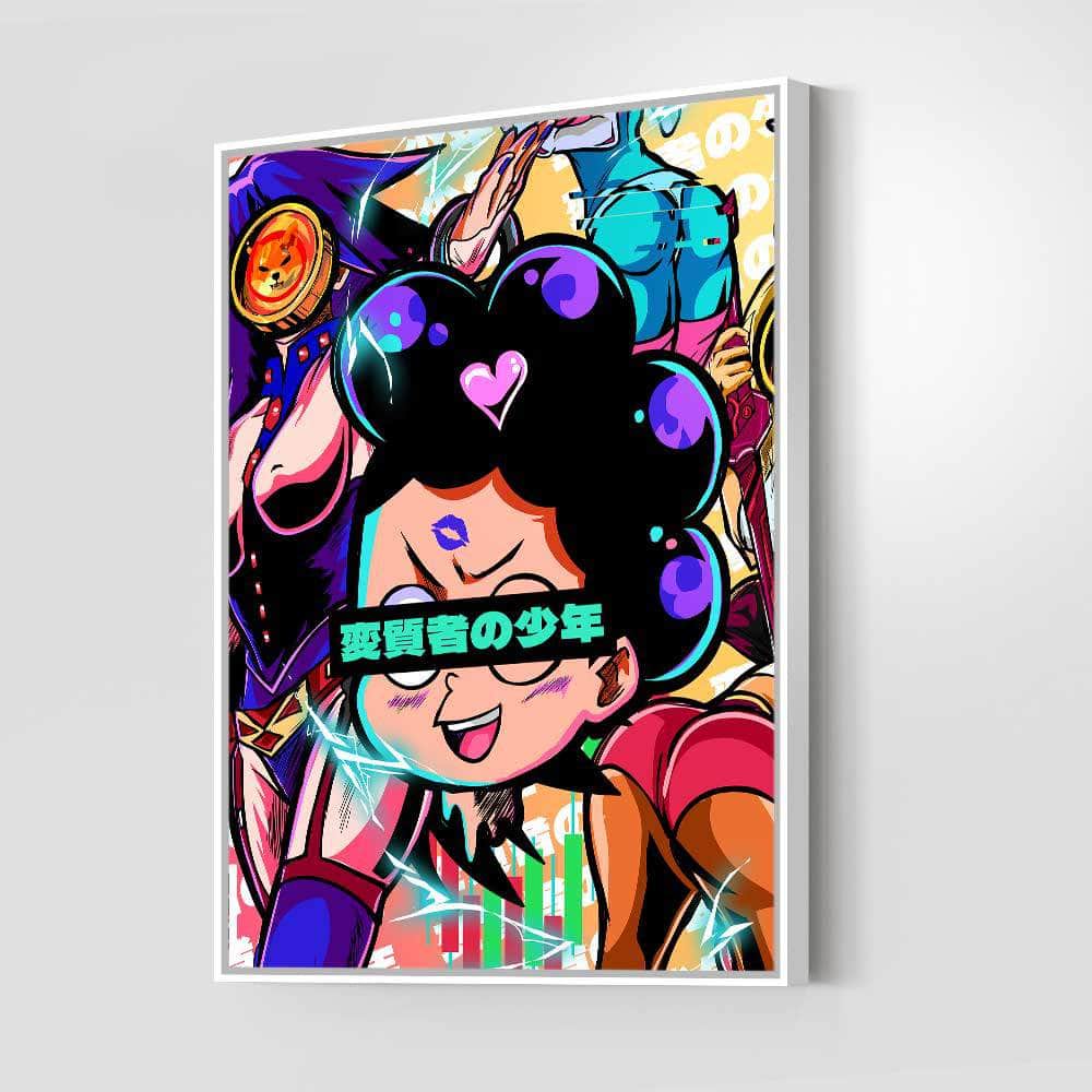 QR Pervy Boy NFT 23 Purple Balls Edition Wall Art