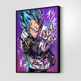 Vegeta SS God Blue Wall Art