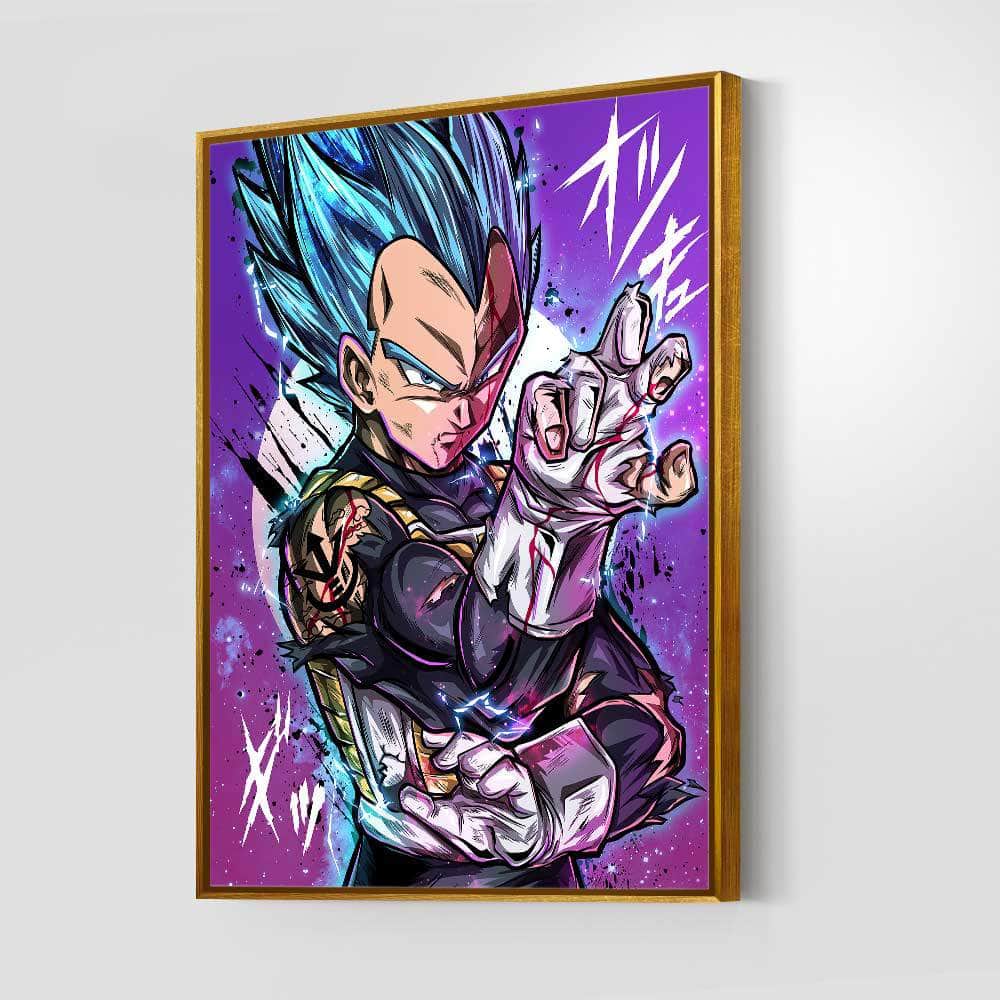 Vegeta SS God Blue Wall Art