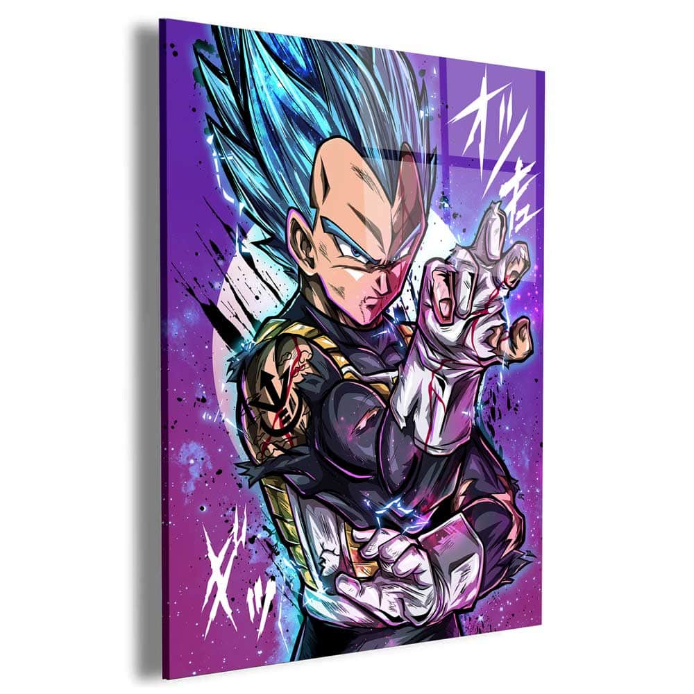 Vegeta SS God Blue Wall Art