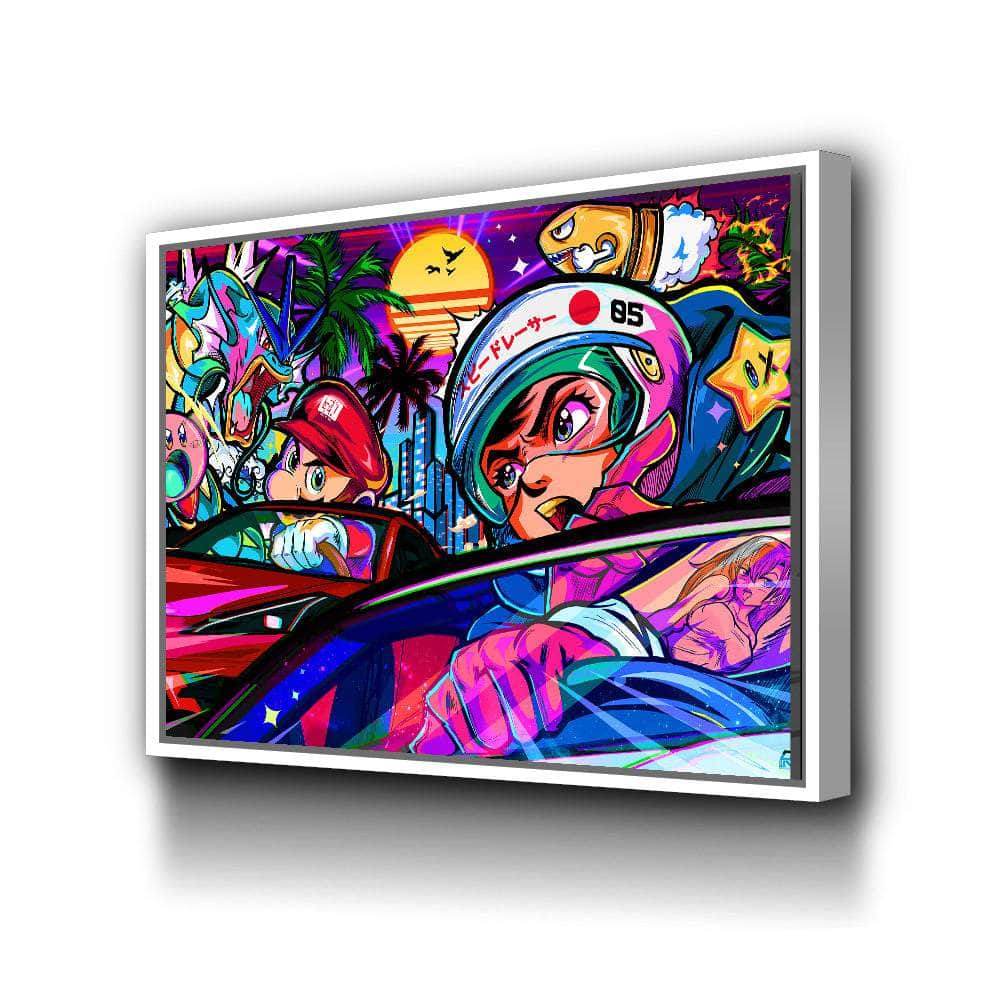 Super Miami Speed Race Wall Art