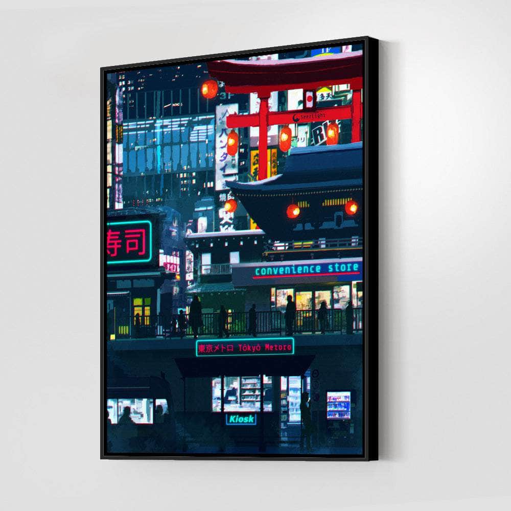 Cyberpunk Downtown Wall Art