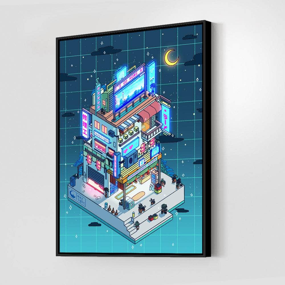 Corner Store Night Wall Art