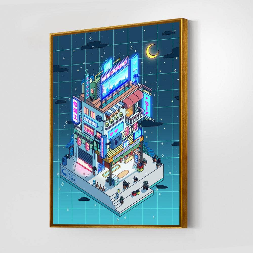 Corner Store Night Wall Art
