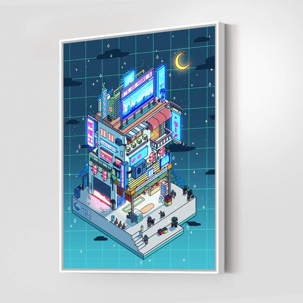 Corner Store Night Wall Art