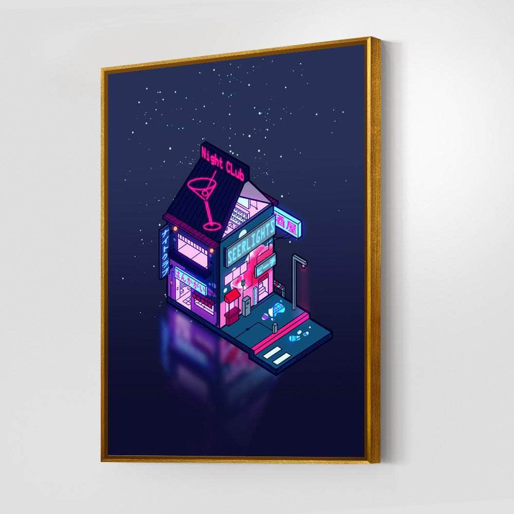Cyberpunk Peach Drink Wall Art